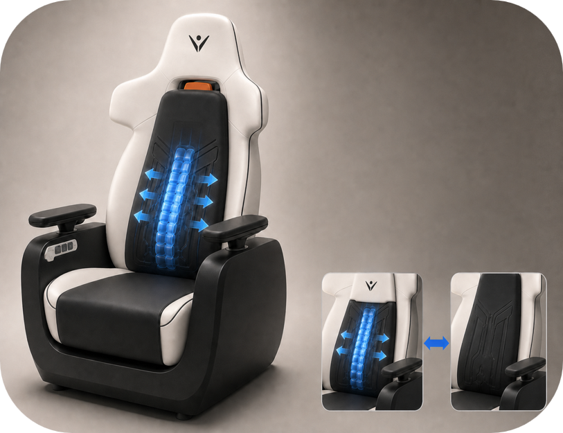 VUYA adaptive lumbar airbag support